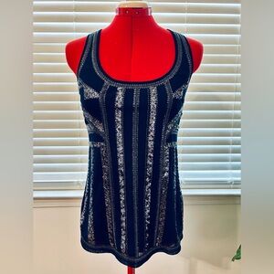 Sequined Racerback Tank Top